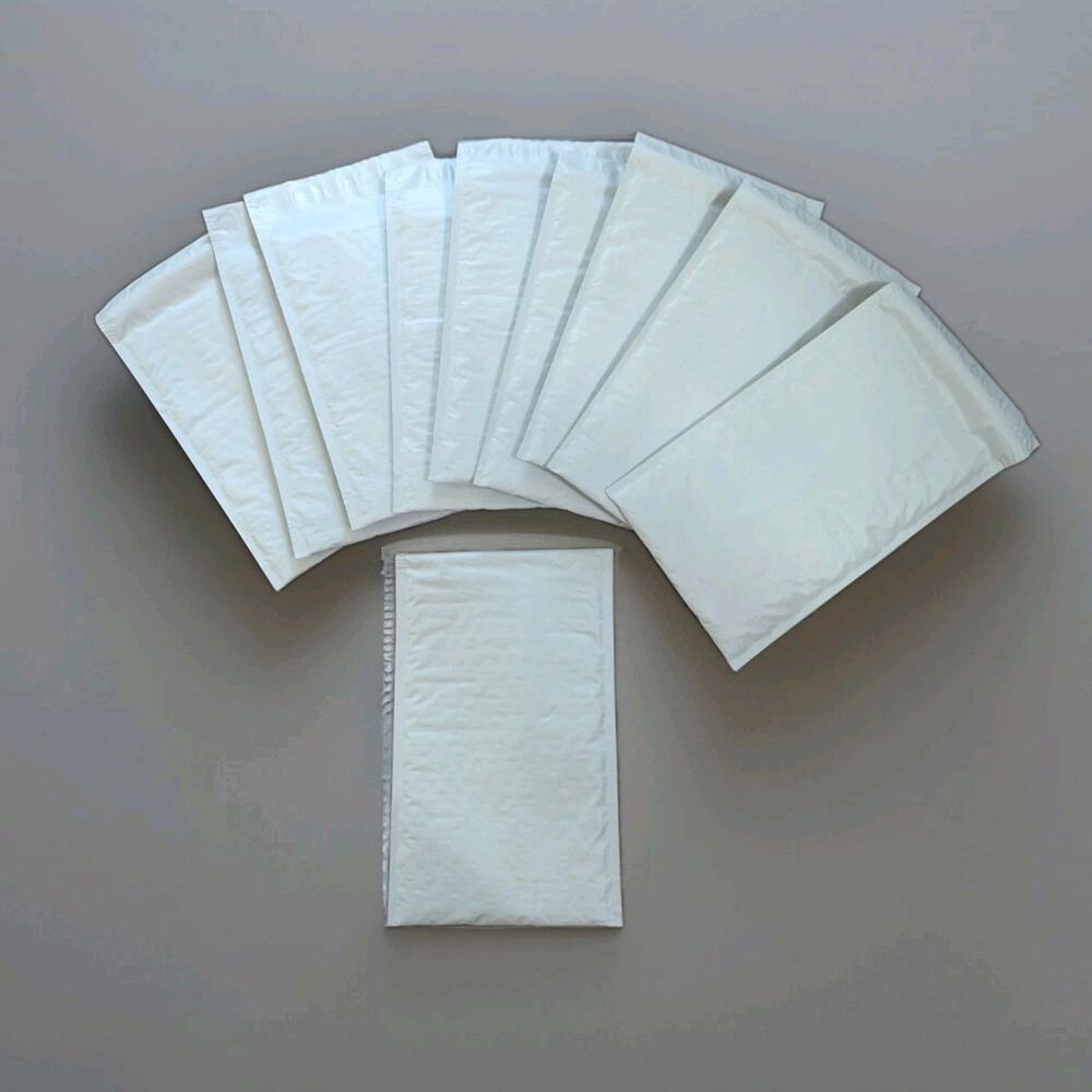 10 #000 5x8 Poly Bubble Padded Envelopes X-Wide #000 Mailers Shipping Supply
